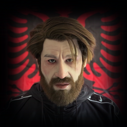 M10 : Le masque en silicone ultra réaliste Balkan Alpha 40 ans - Look barbu